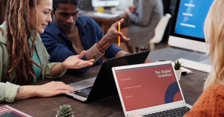 AI analytics dashboard showing agency ROI metrics and growth trends