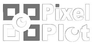 pixel plot logo monocrom