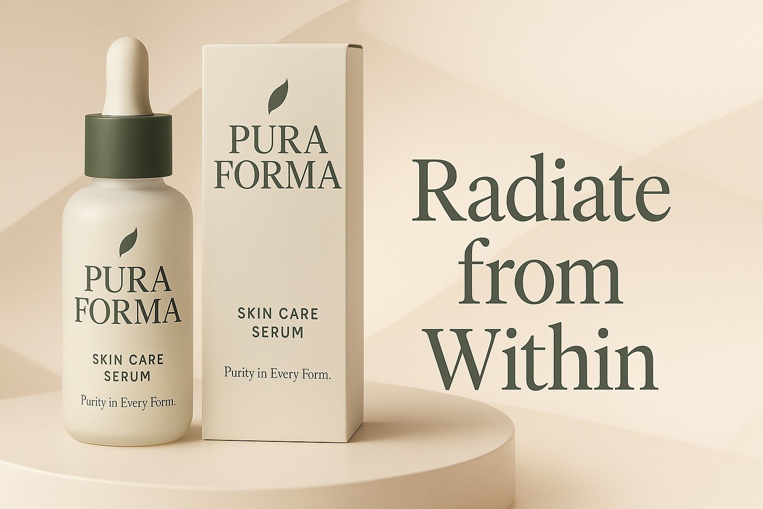 pura forma AI generated banner by Pixel Plot AI