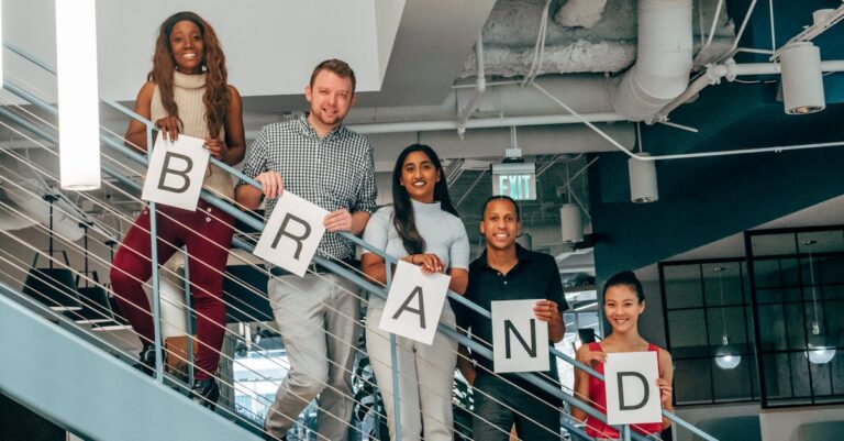 Marketing team reviewing AI-assisted ad workflow dashboard for brand consistency and creative velocity